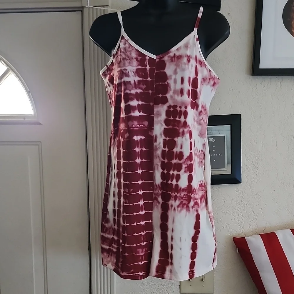 NWT Hope Horizon Red Tie-Dye Short Romper - Small Vacation Summer Tie Dye - Picture 6 of 7